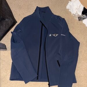 BMW mini Devon & jones medium soft shell blue performance jacket